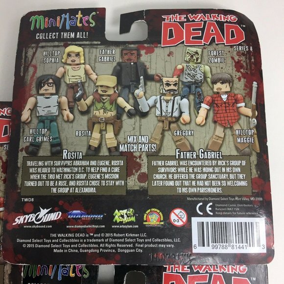 The Walking Dead Minimates Series 8 & 4 Gregory Rosita Alice Gabriel Zombie New - Picture 6 of 12